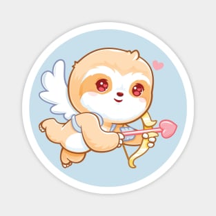 Love Cupid Kawaii Sloth Valentine Magnet